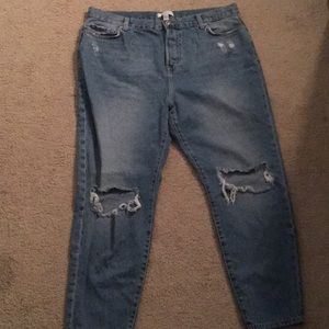 Plus size mom jeans